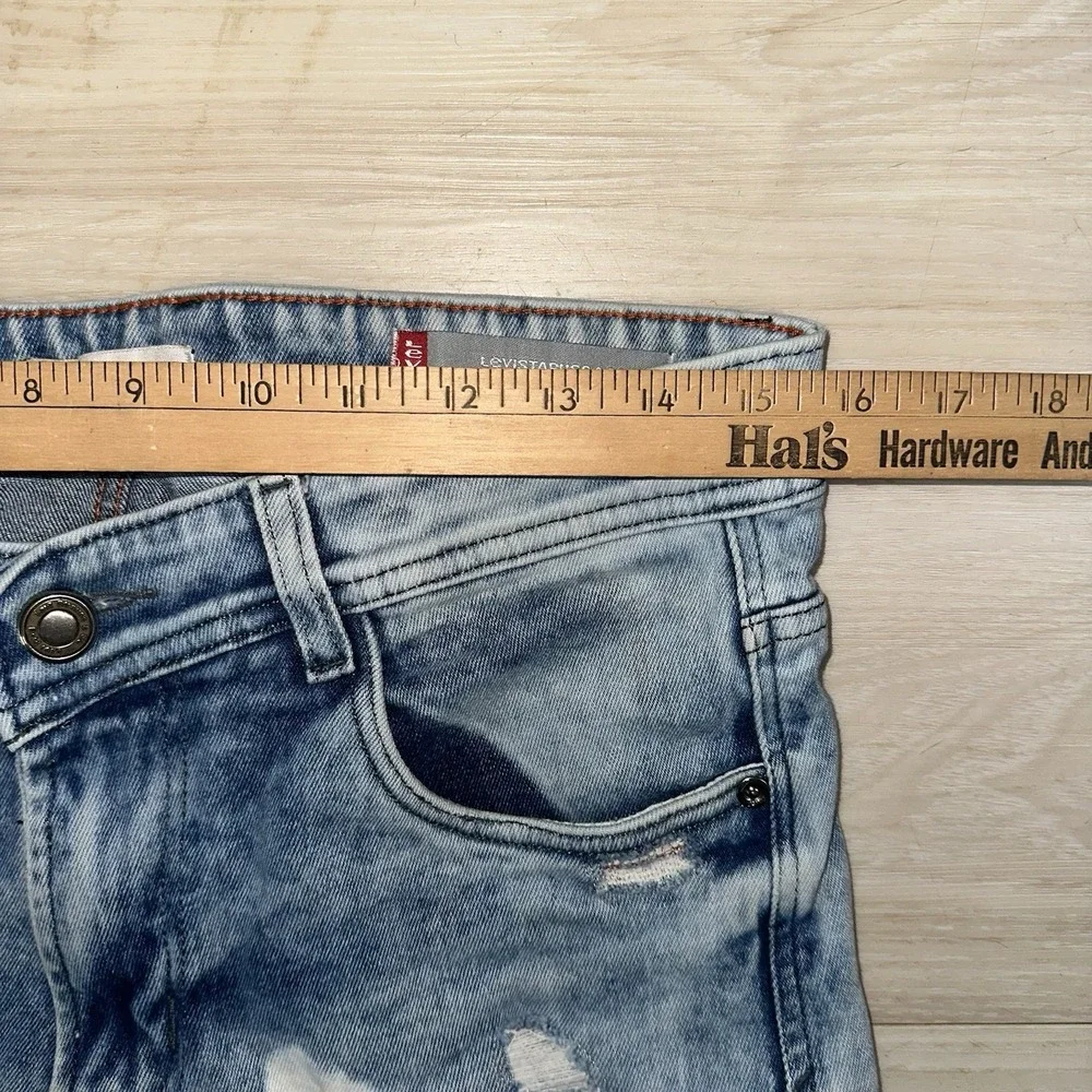 Levi's Skinny Taper Paint‎ Splatter Jeans size 31x29 Preppy Stretch Distressed